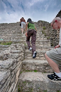 climbing Caracol