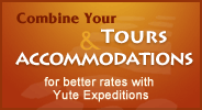 Combine your tour & accommodation with Yute Expeditions